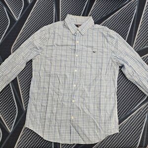 Vineyard Vines Men's Slim Fit Whale Shirt Blue Checkered print